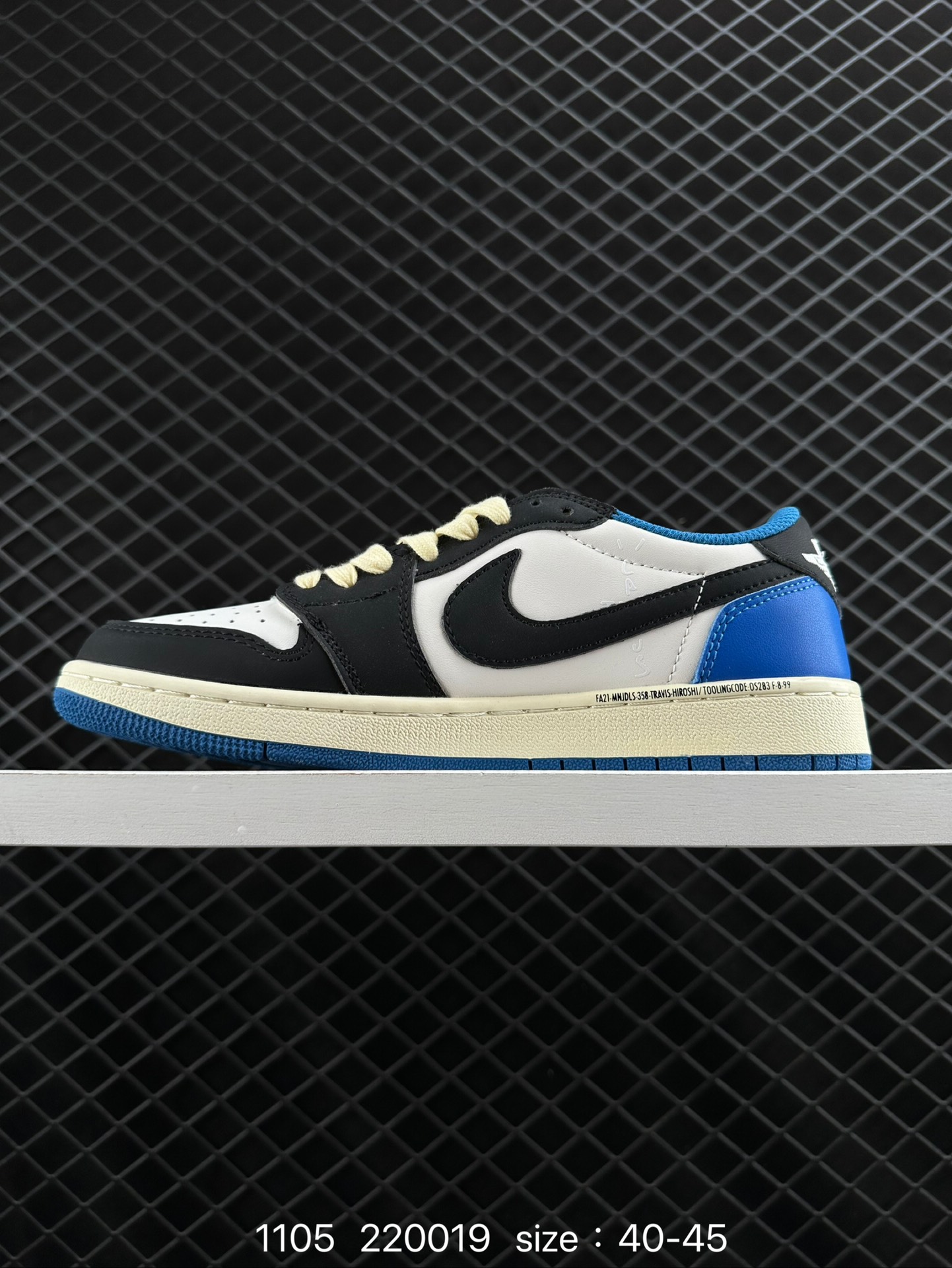 fragment design x Travis Scott x Nike Air Jordan 1 Low OG SP”Black/Green Toe“